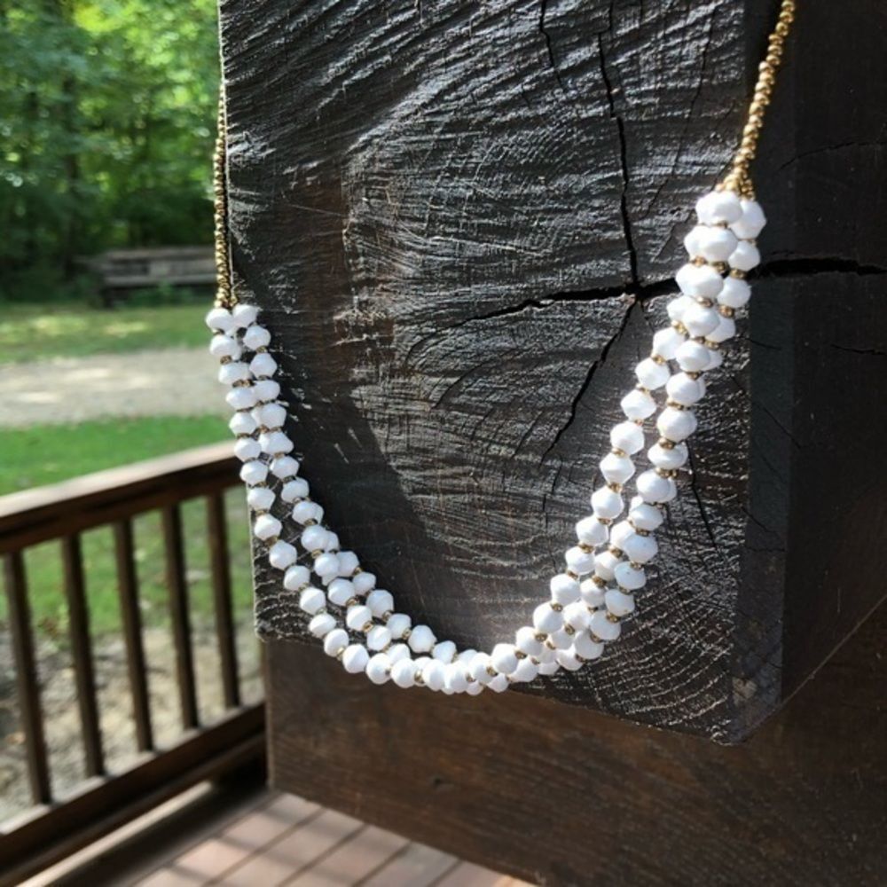 White Paper Tiered Necklace